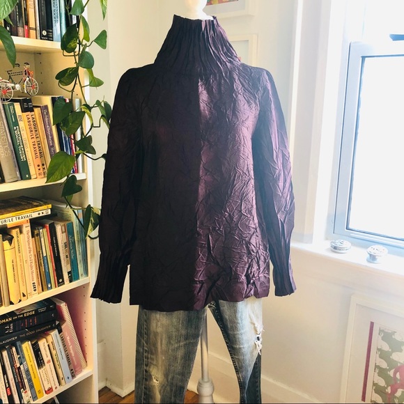 Vintage crinkle top made in Montreal - Picture 1 of 8